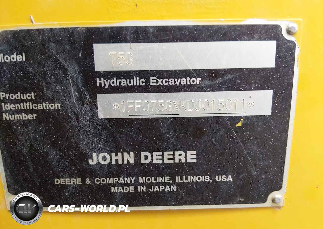 2015 John Deere 75G Excavator VIN:1FF075GXKDJ015011 - 9