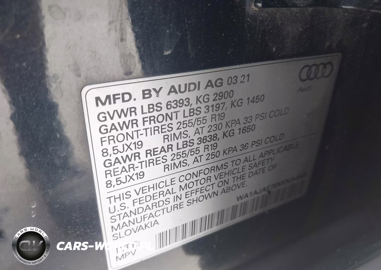 2021 Audi Q7 Premium 45 Tfsi Quattro Tiptronic VIN:WA1AJAF78MD034045 - 9