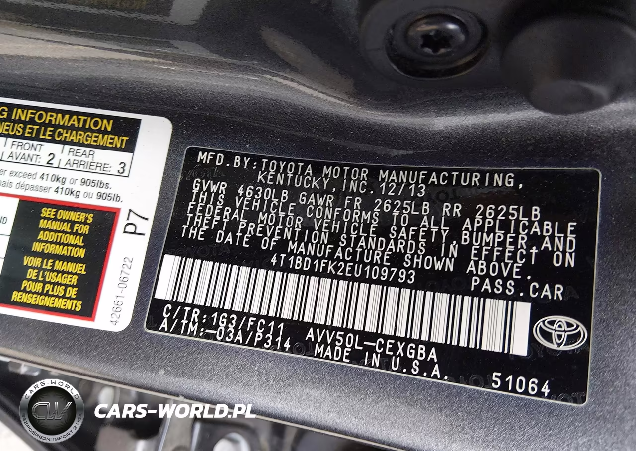 2014 Toyota Camry Hybrid Xle VIN:4T1BD1FK2EU109793 - 9