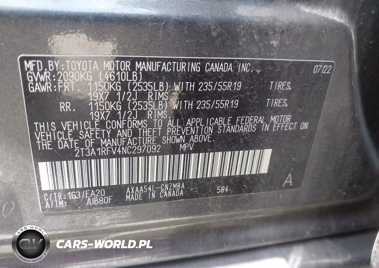 2022 Toyota Rav4 Xle Premium VIN:2T3A1RFV4NC297092 - 9