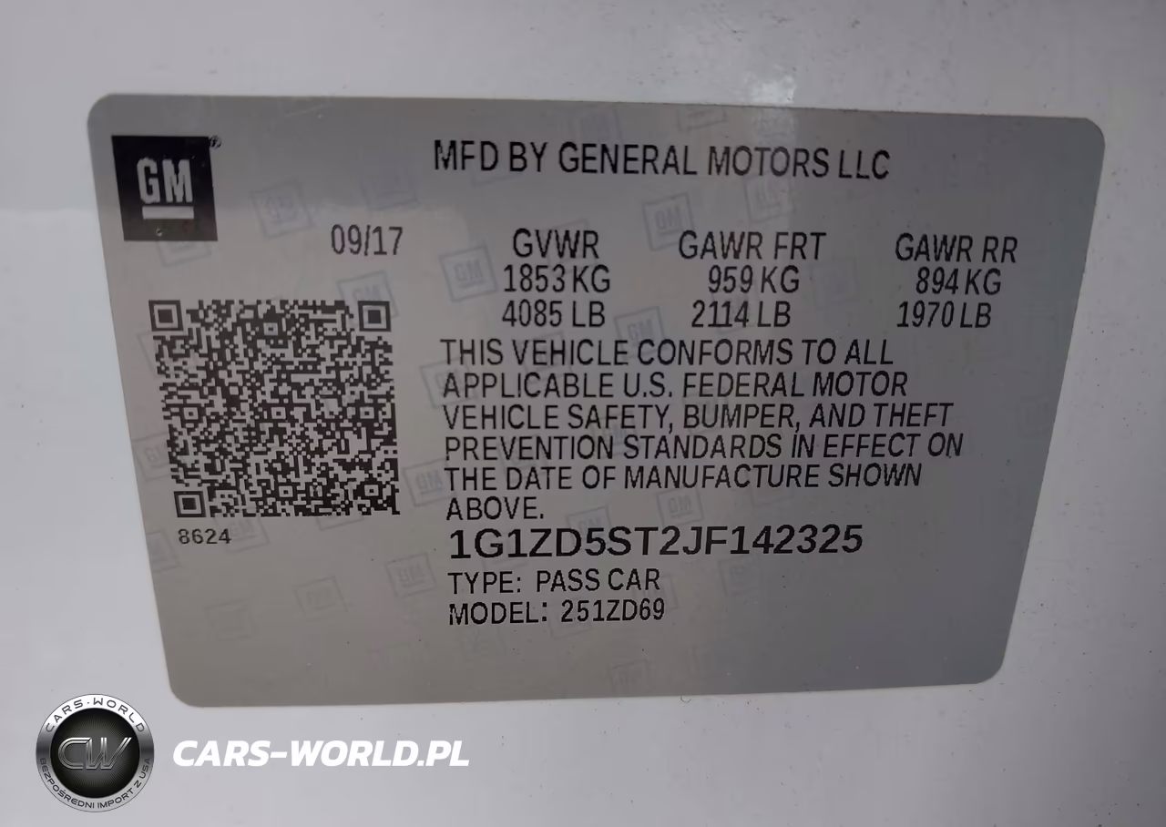 2018 Chevrolet Malibu Lt VIN:1G1ZD5ST2JF142325 - 9