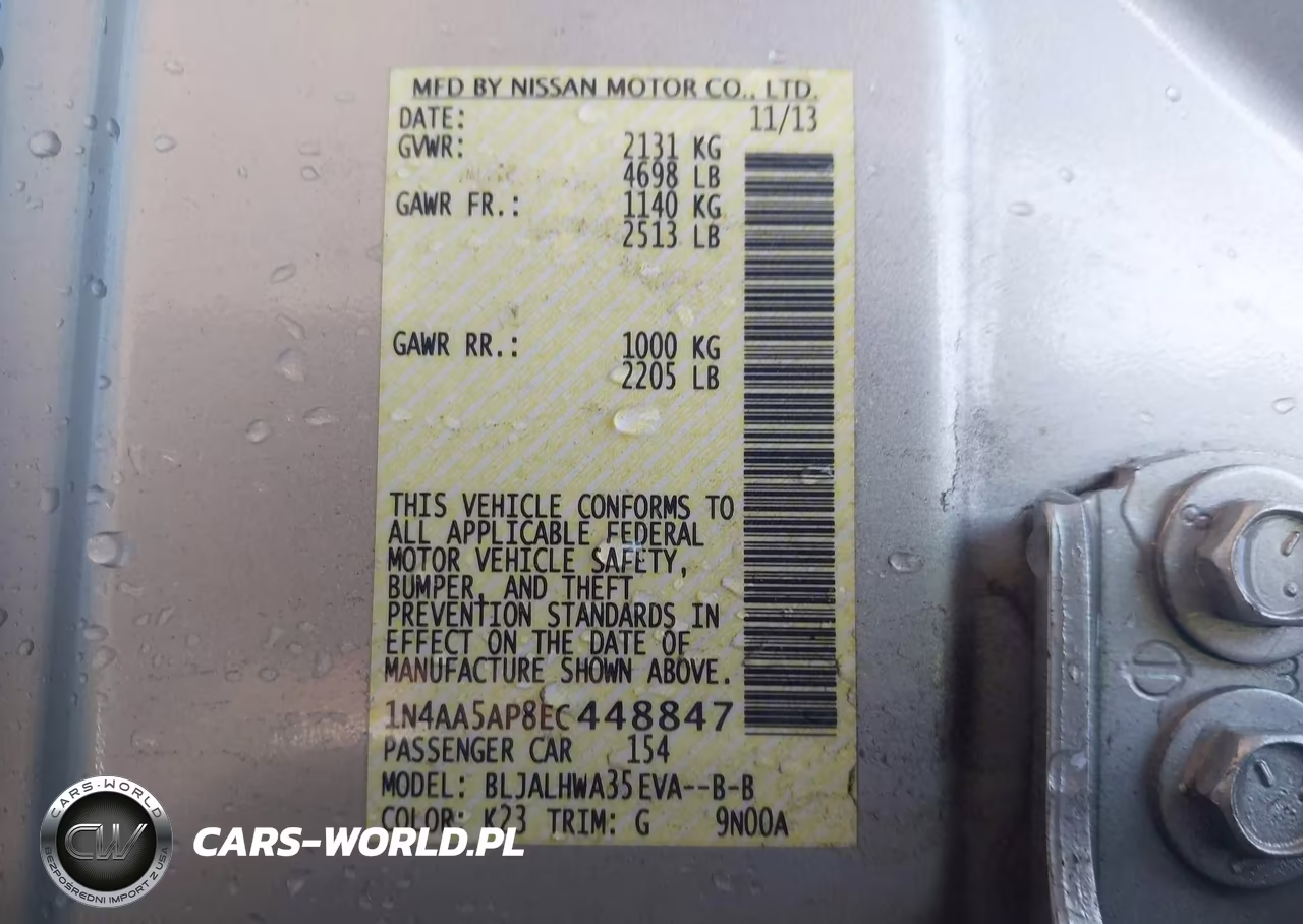 2014 Nissan Maxima 3.5 Sv VIN:1N4AA5AP8EC448847 - 9