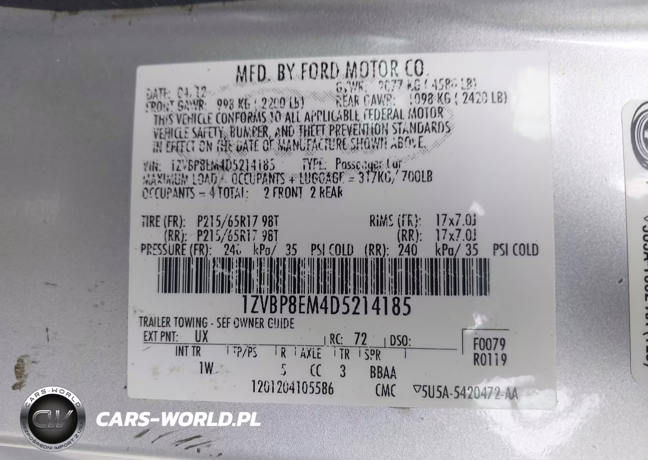 2013 Ford Mustang V6 VIN:1ZVBP8EM4D5214185 - 9