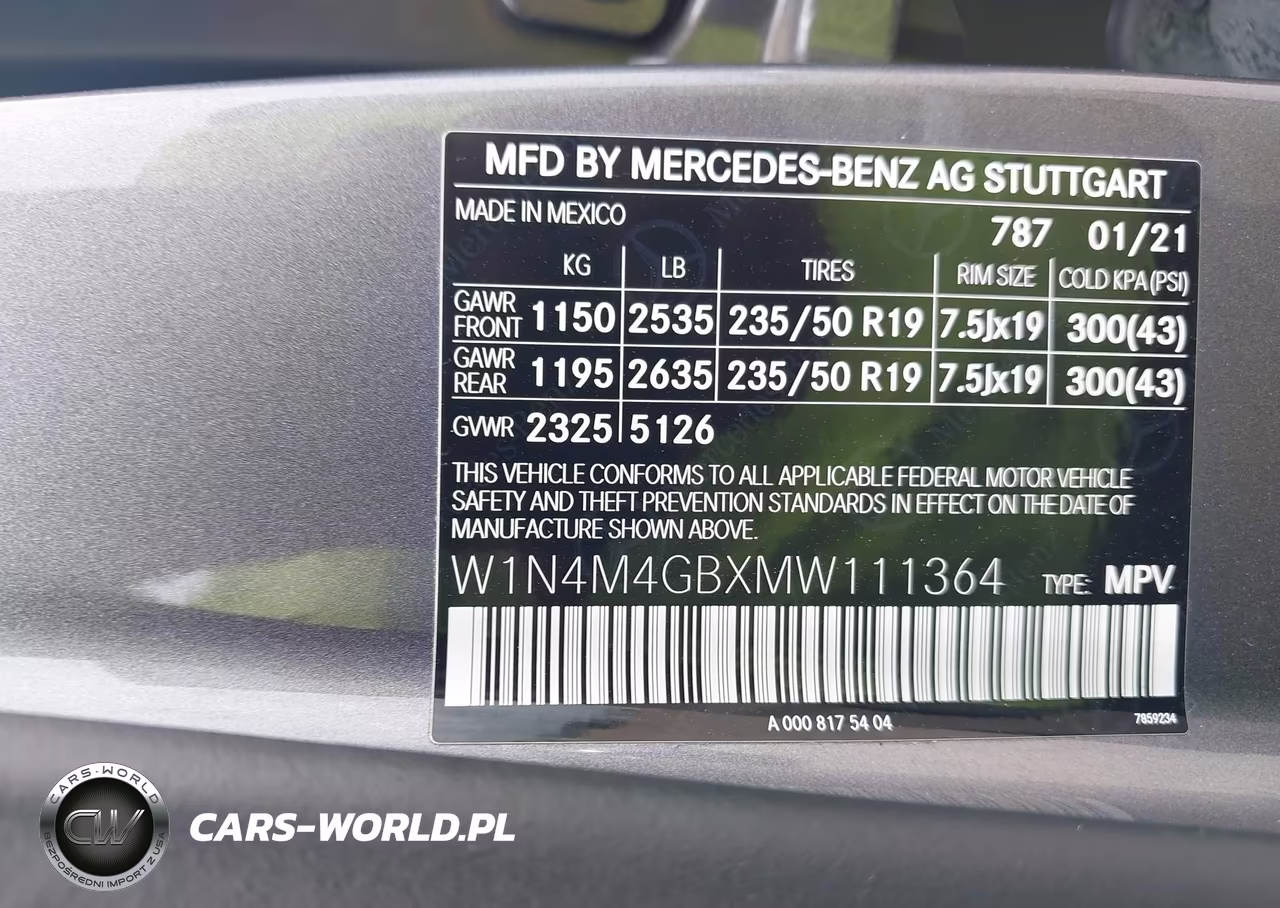 2021 Mercedes-Benz Glb 250 VIN:W1N4M4GBXMW111364 - 9
