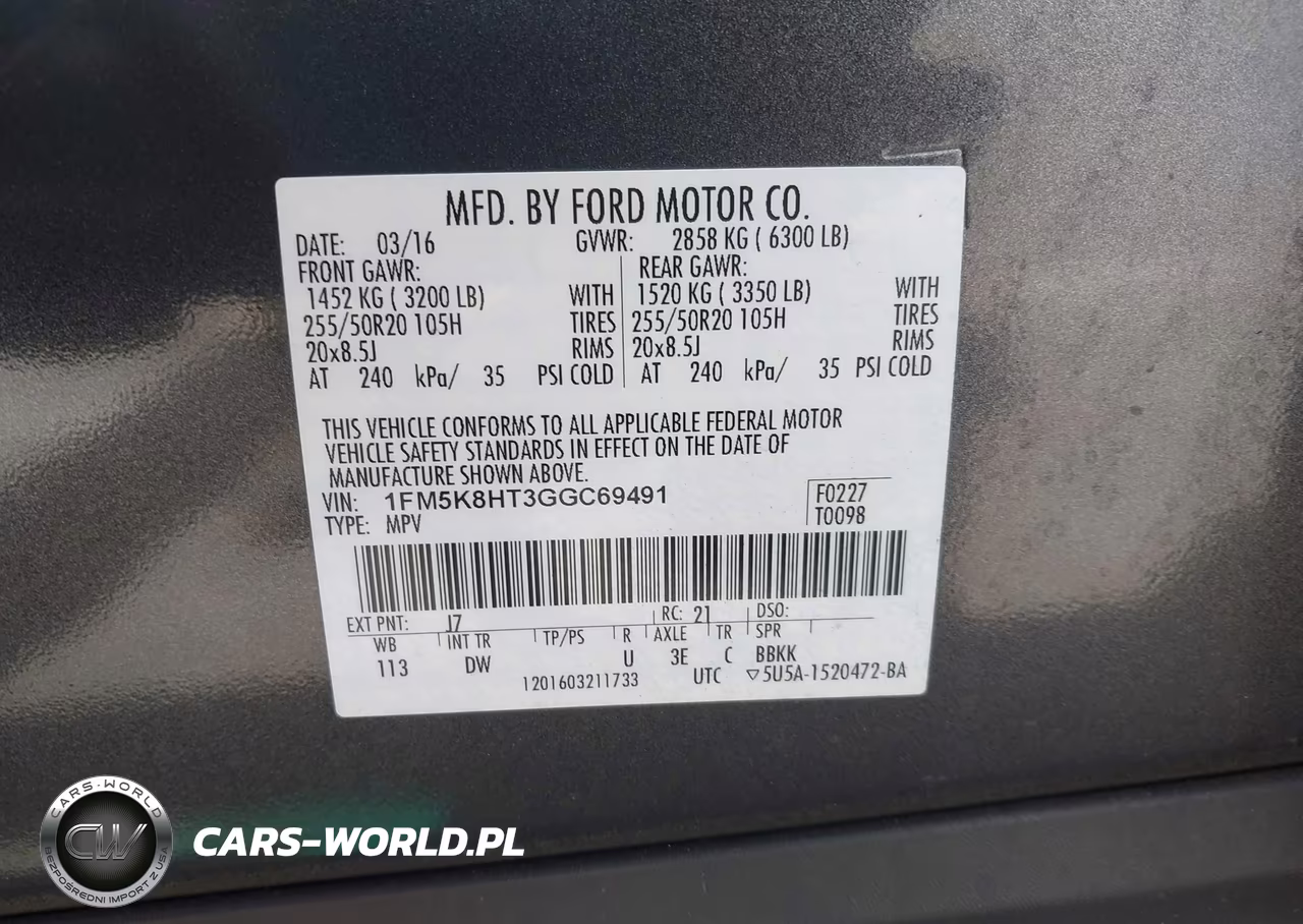 2016 Ford Explorer Platinum VIN:1FM5K8HT3GGC69491 - 9
