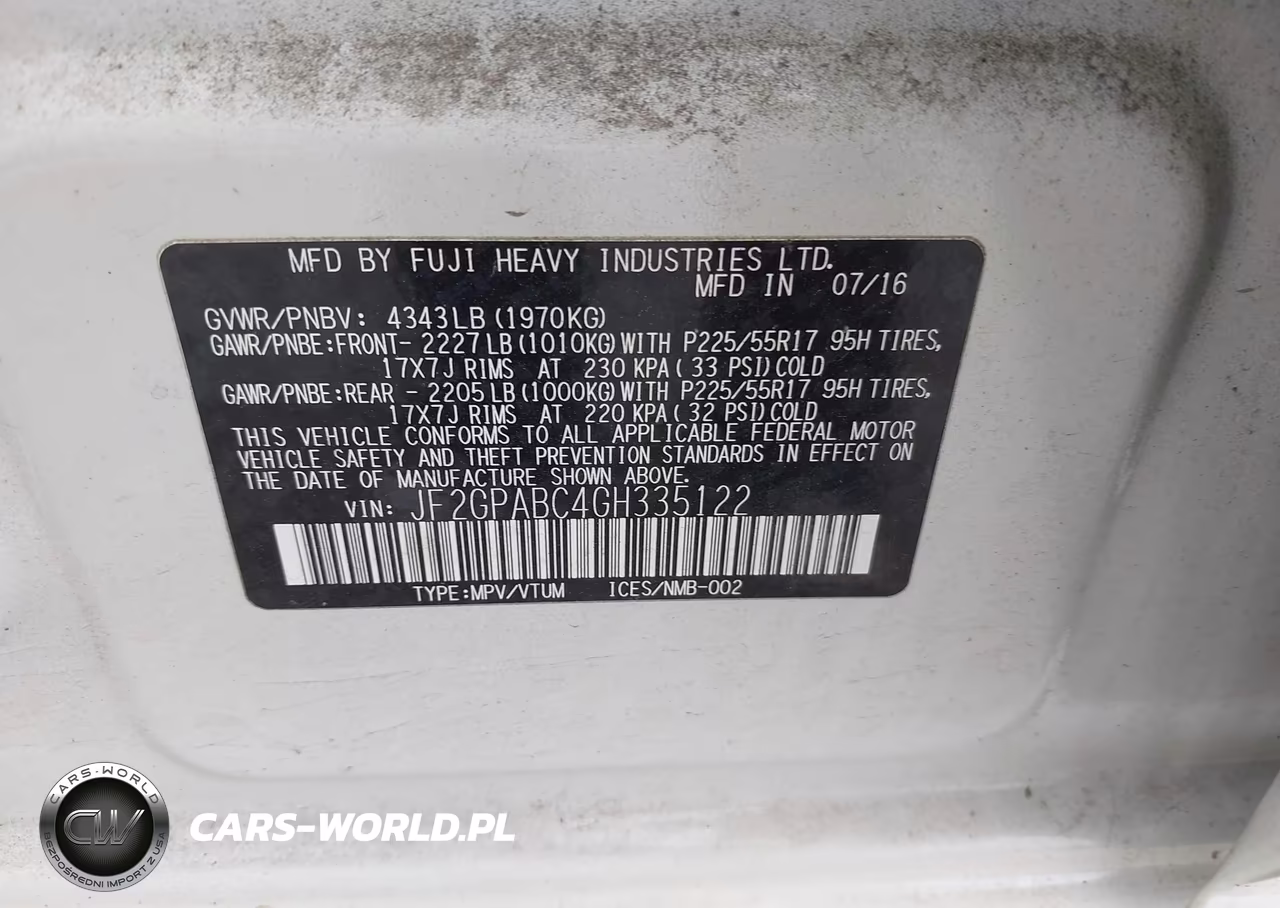 2016 Subaru Crosstrek 2.0I Premium VIN:JF2GPABC4GH335122 - 9
