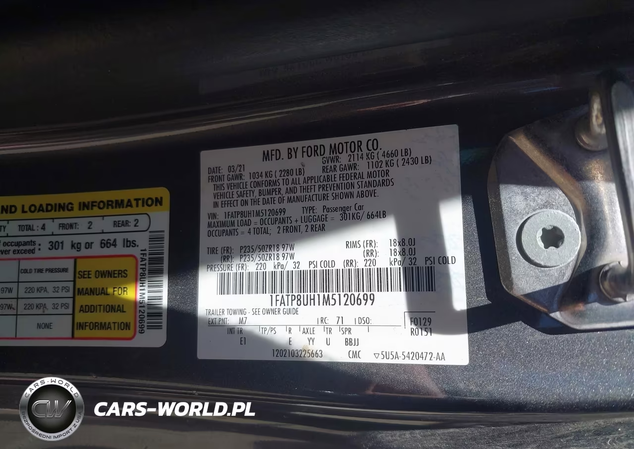 2021 Ford Mustang Ecoboost Premium VIN:1FATP8UH1M5120699 - 9
