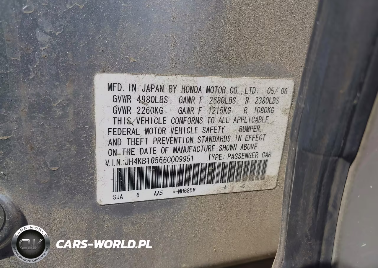2006 Acura Rl 3.5 VIN:JH4KB16566C009951 - 9