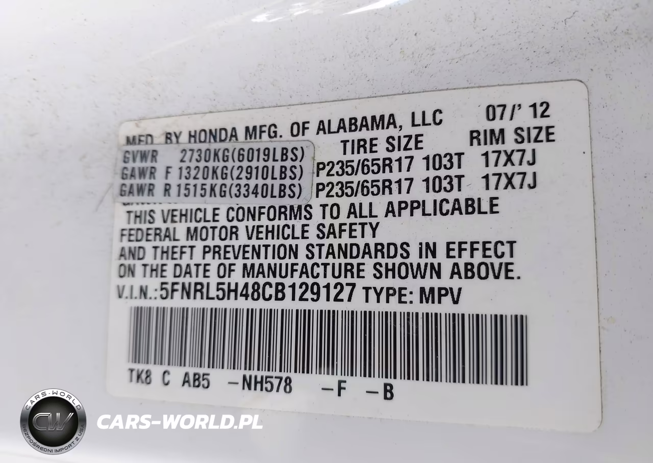 2012 Honda Odyssey Ex VIN:5FNRL5H48CB129127 - 9