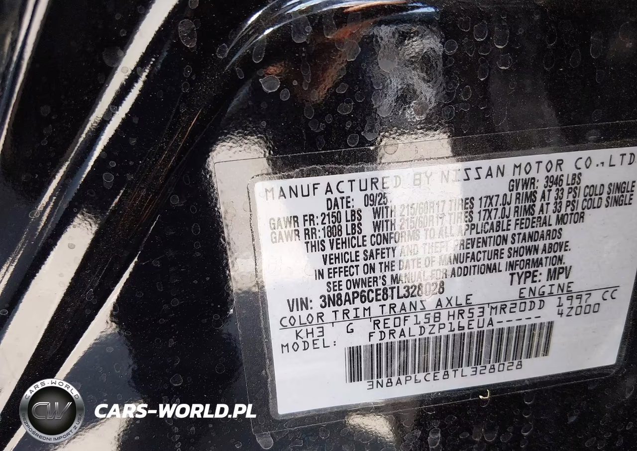 2026 Nissan Kicks Sv VIN:3N8AP6CE8TL328028 - 9