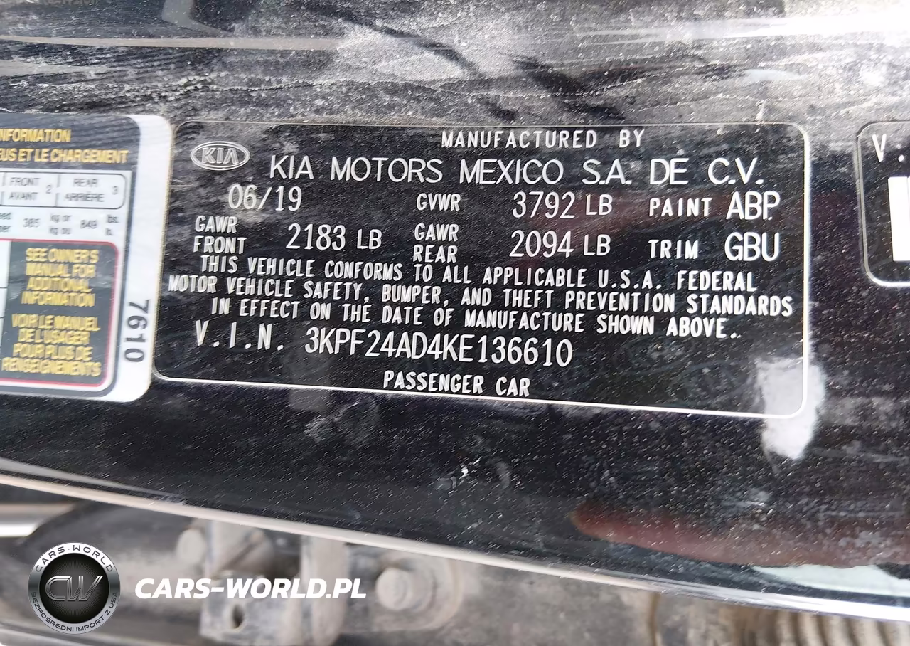 2019 Kia Forte Lxs VIN:3KPF24AD4KE136610 - 9
