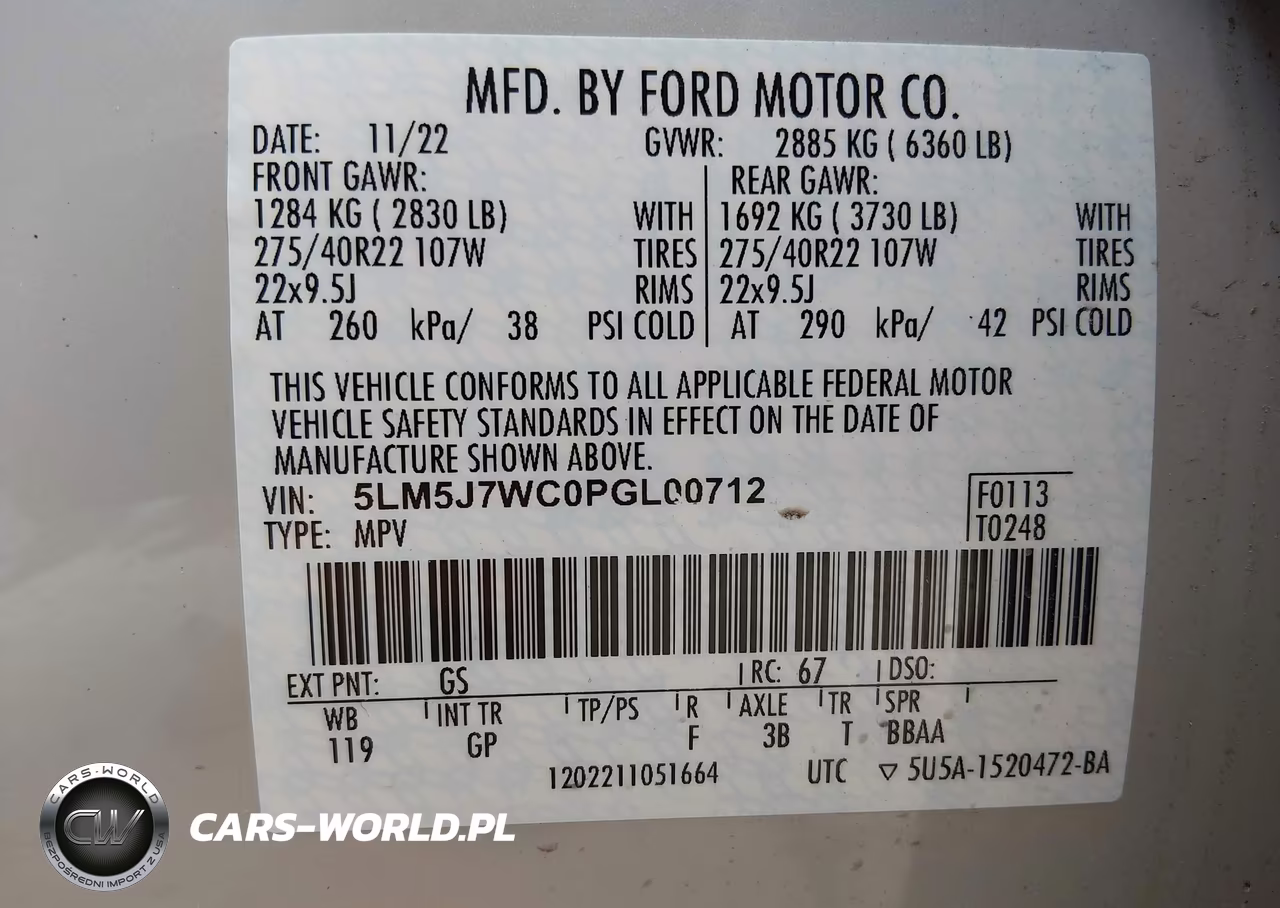 2023 Lincoln Aviator Reserve VIN:5LM5J7WC0PGL00712 - 9