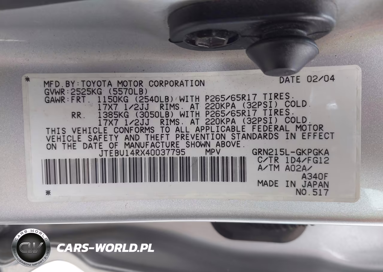 2004 Toyota 4Runner Sr5 V6 VIN:JTEBU14RX40037795 - 9