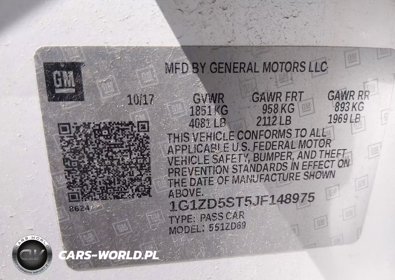 2018 Chevrolet Malibu Lt VIN:1G1ZD5ST5JF148975 - 9