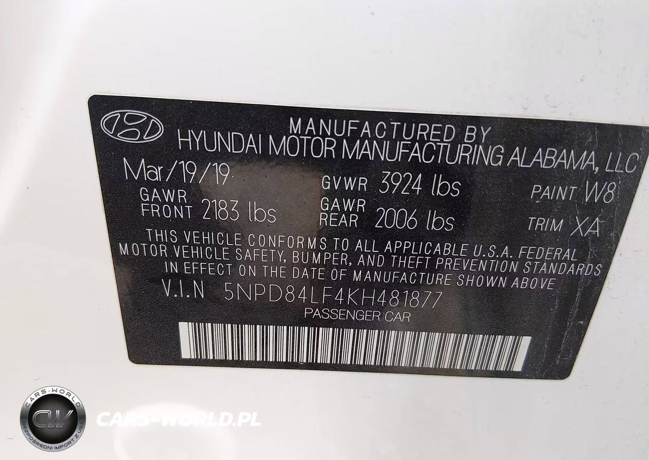 2019 Hyundai Elantra Sel VIN:5NPD84LF4KH481877 - 9