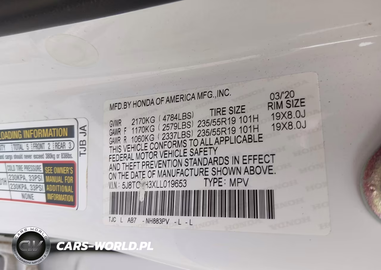 2020 Acura Rdx Standard VIN:5J8TC1H3XLL019653 - 9