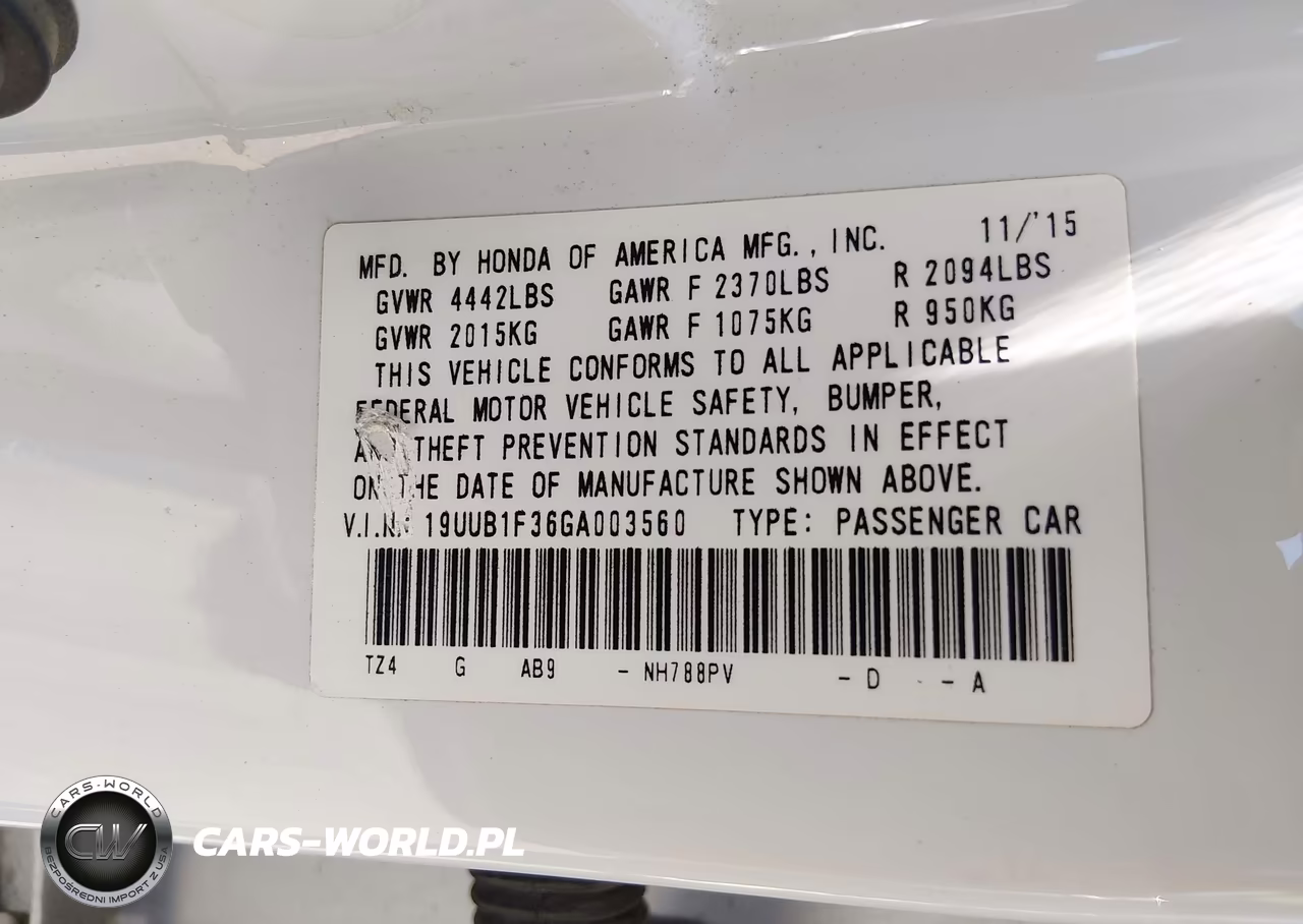 2016 Acura Tlx VIN:19UUB1F36GA003560 - 9