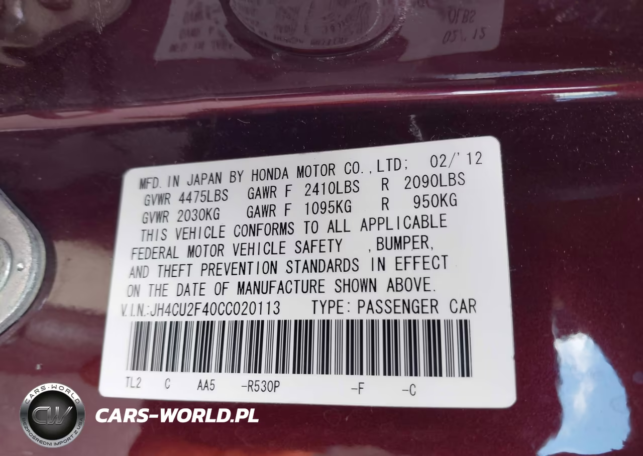 2012 Acura Tsx 2.4 VIN:JH4CU2F40CC020113 - 9