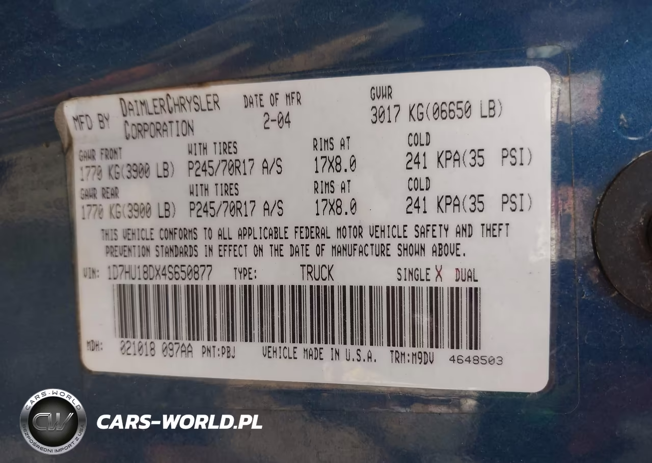 2004 Dodge Ram 1500 Slt-Laramie VIN:1D7HU18DX4S650877 - 9