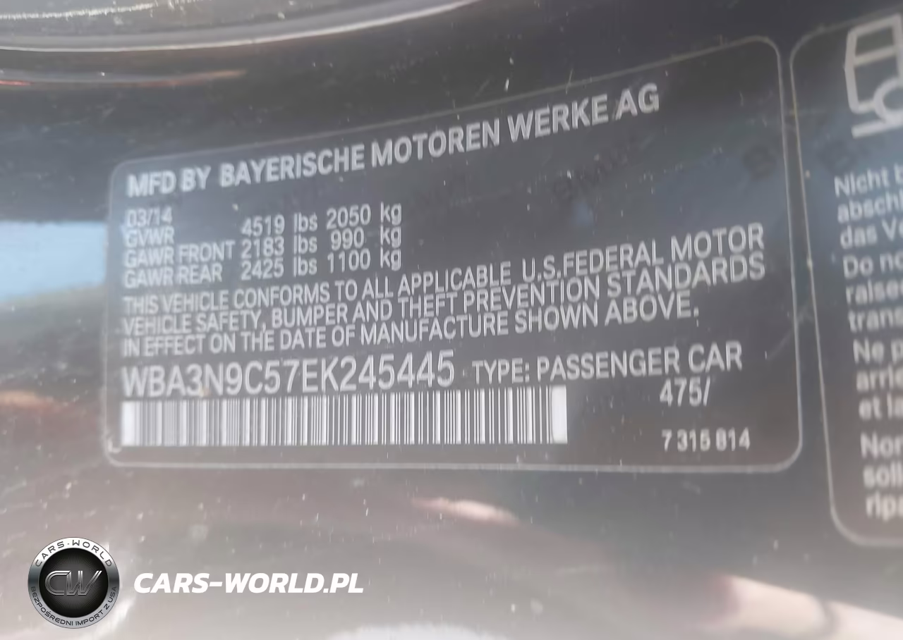 2014 BMW 428I xDrive VIN:WBA3N9C57EK245445 - 9