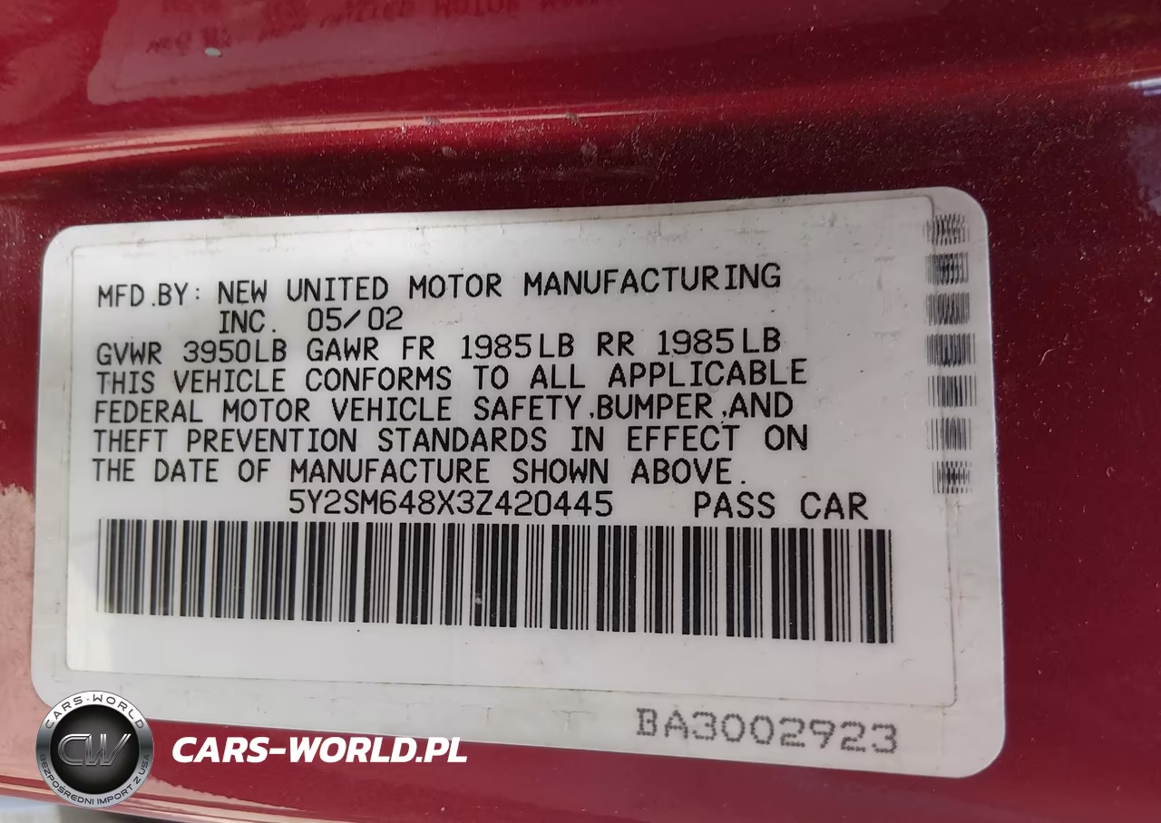 2003 Pontiac Vibe VIN:5Y2SM648X3Z420445 - 9