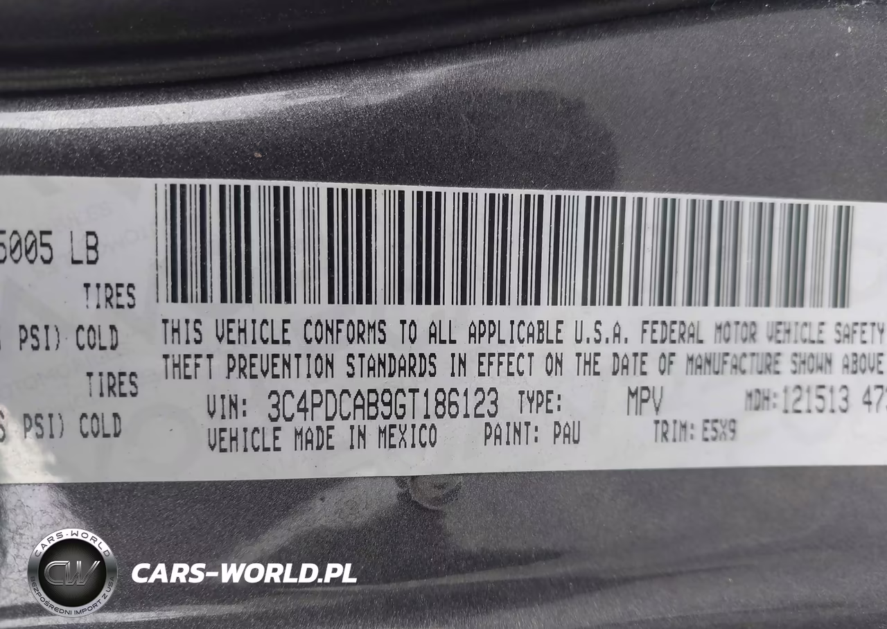 2016 Dodge Journey Se VIN:3C4PDCAB9GT186123 - 9