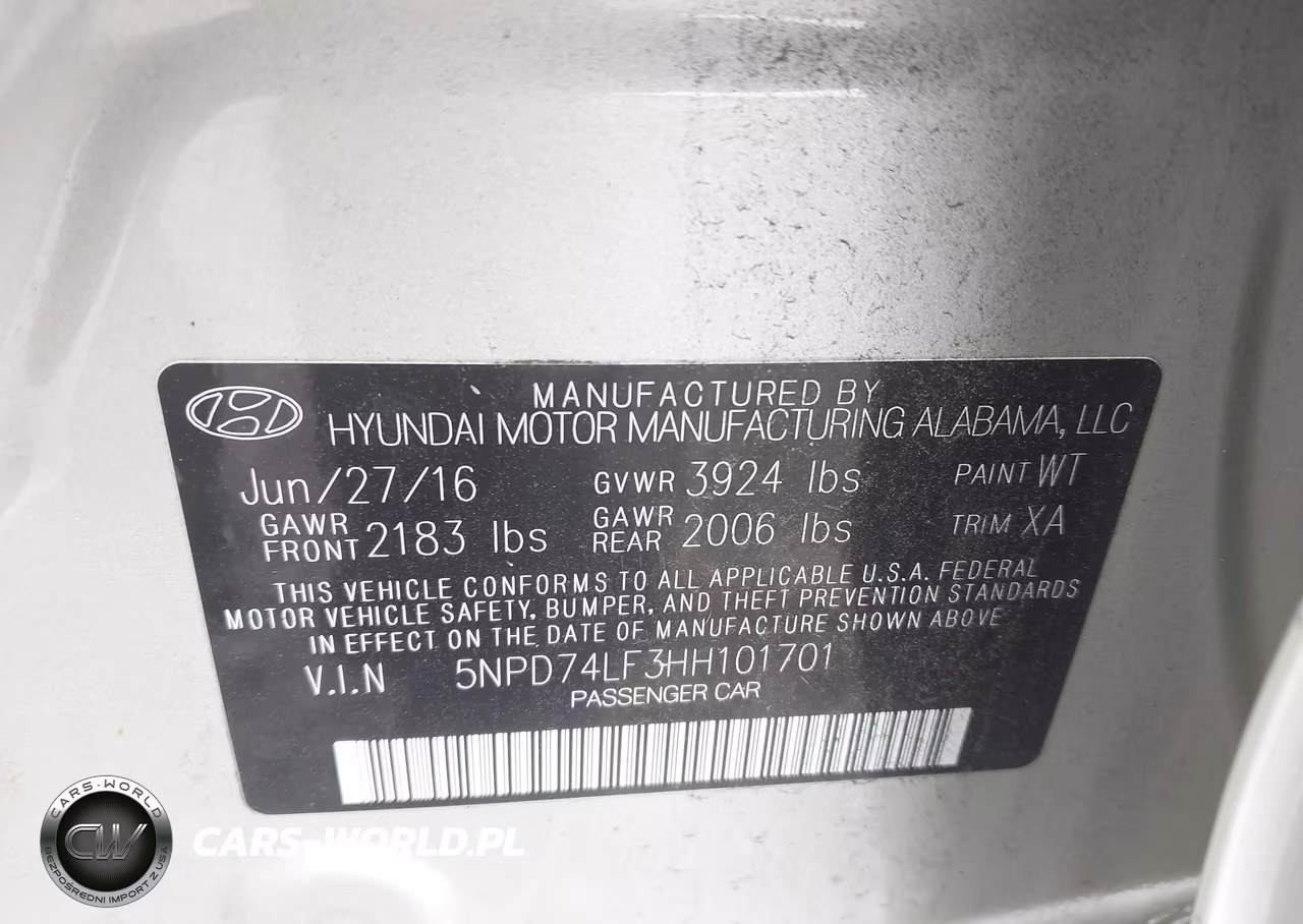 2017 Hyundai Elantra Se VIN:5NPD74LF3HH101701 - 9