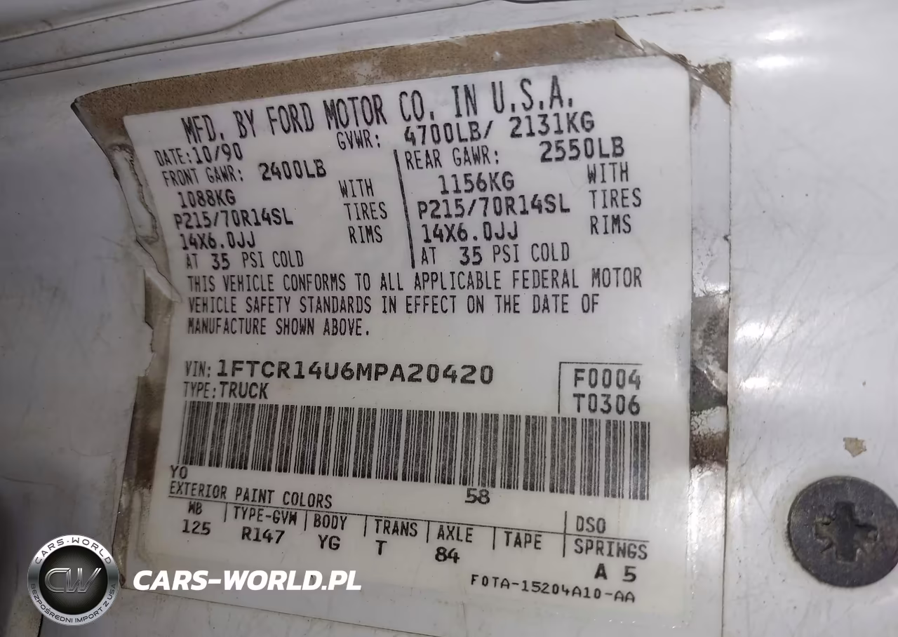 1991 Ford Ranger Super Cab VIN:1FTCR14U6MPA20420 - 9