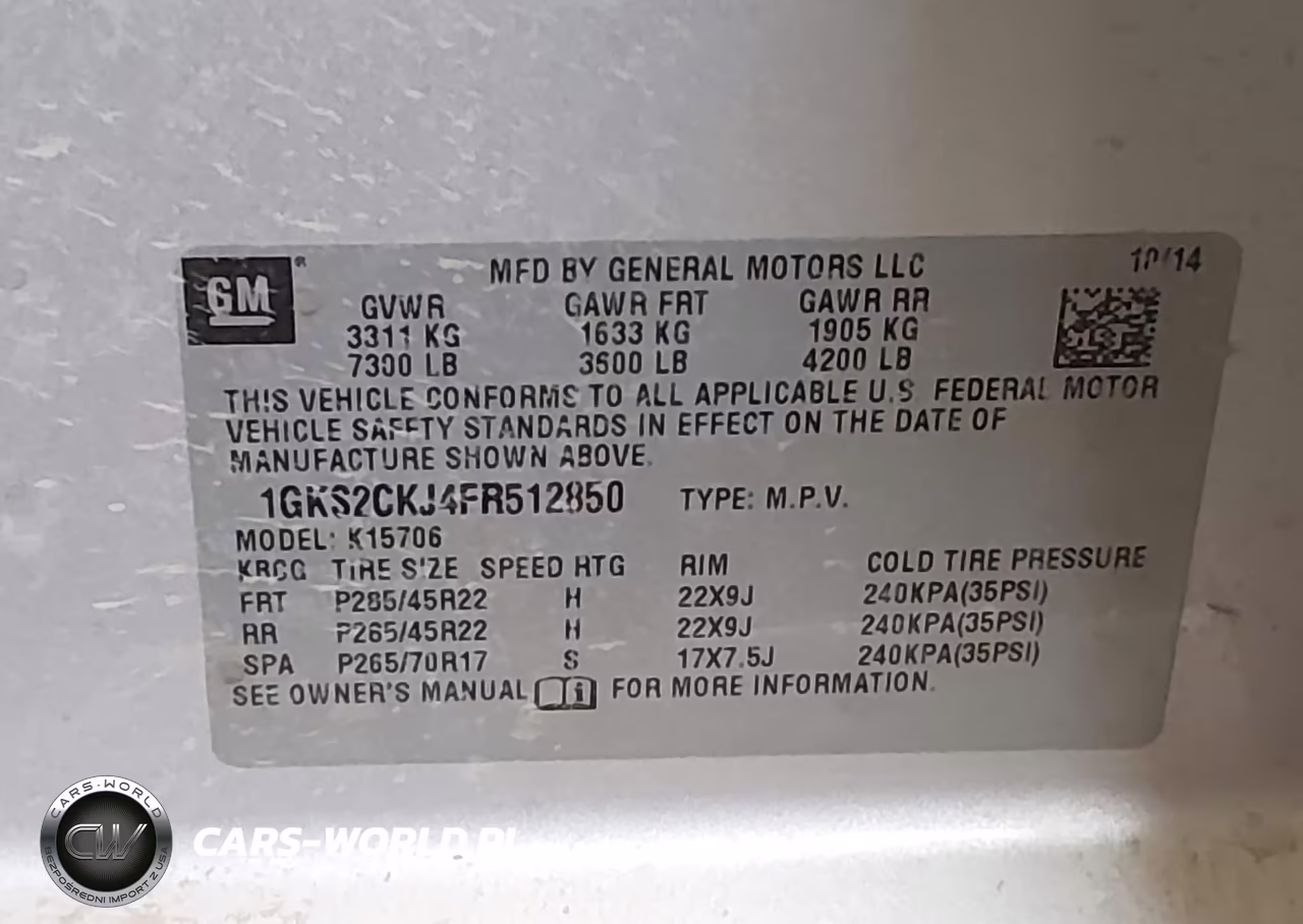 2015 GMC Yukon Denali VIN:1GKS2CKJ4FR512850 - 9