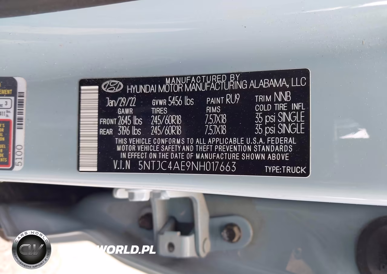2022 Hyundai Santa Cruz Sel VIN:5NTJC4AE9NH017663 - 9