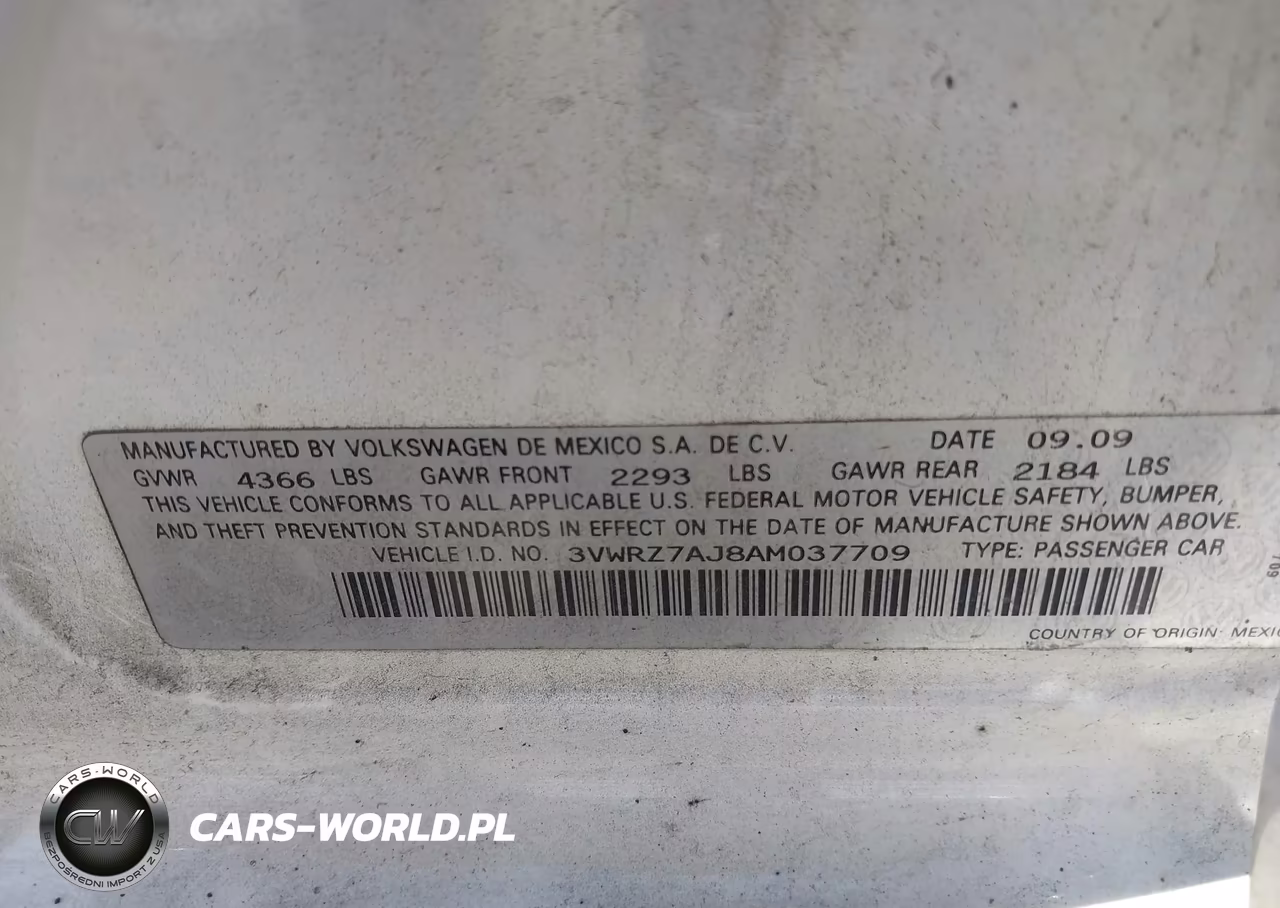 2010 Volkswagen Jetta Se VIN:3VWRZ7AJ8AM037709 - 9