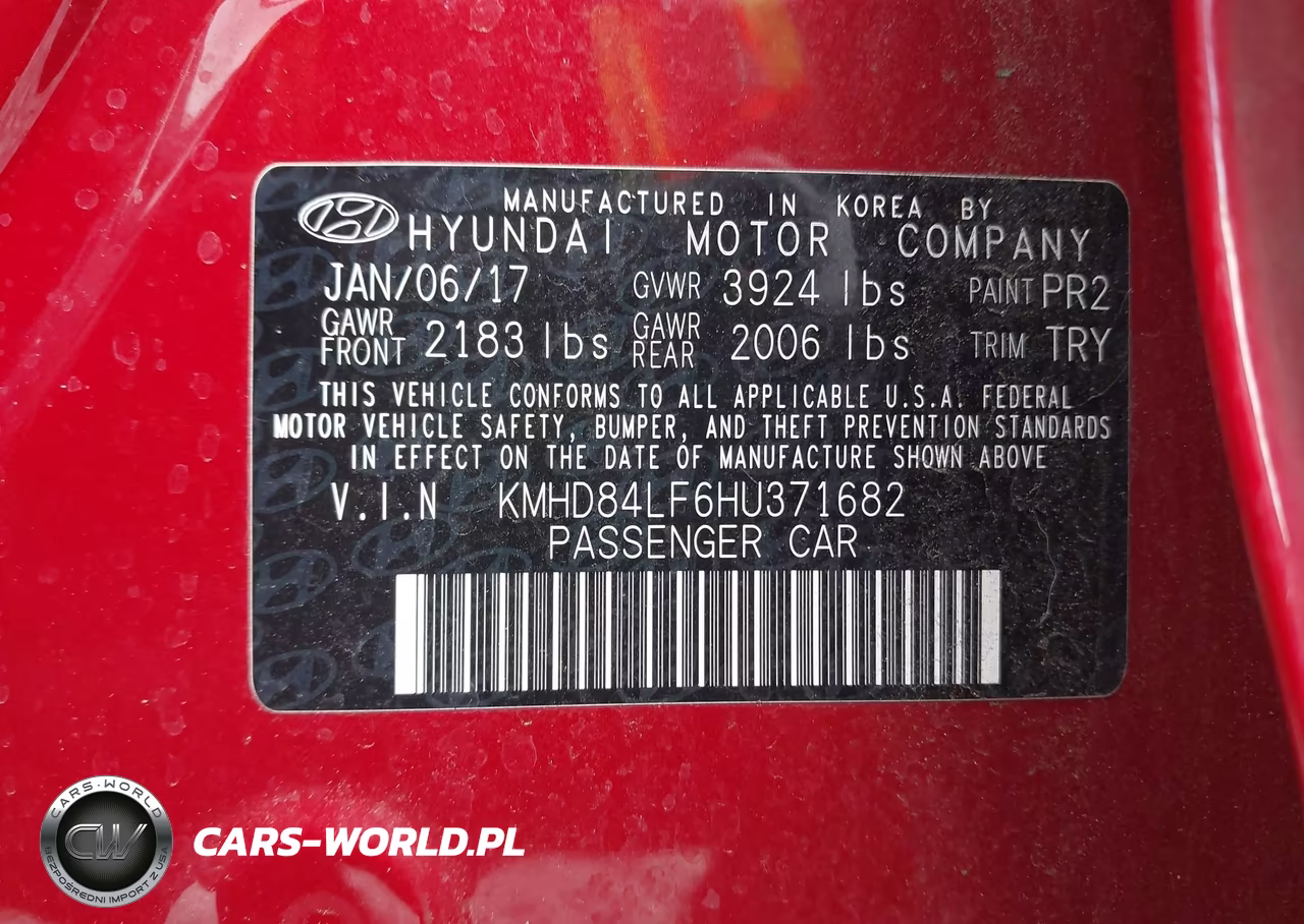 2017 Hyundai Elantra Value Edition VIN:KMHD84LF6HU371682 - 9