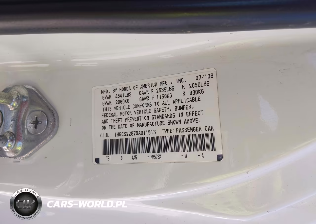 2009 Honda Accord 3.5 Ex-L VIN:1HGCS22879A011513 - 9
