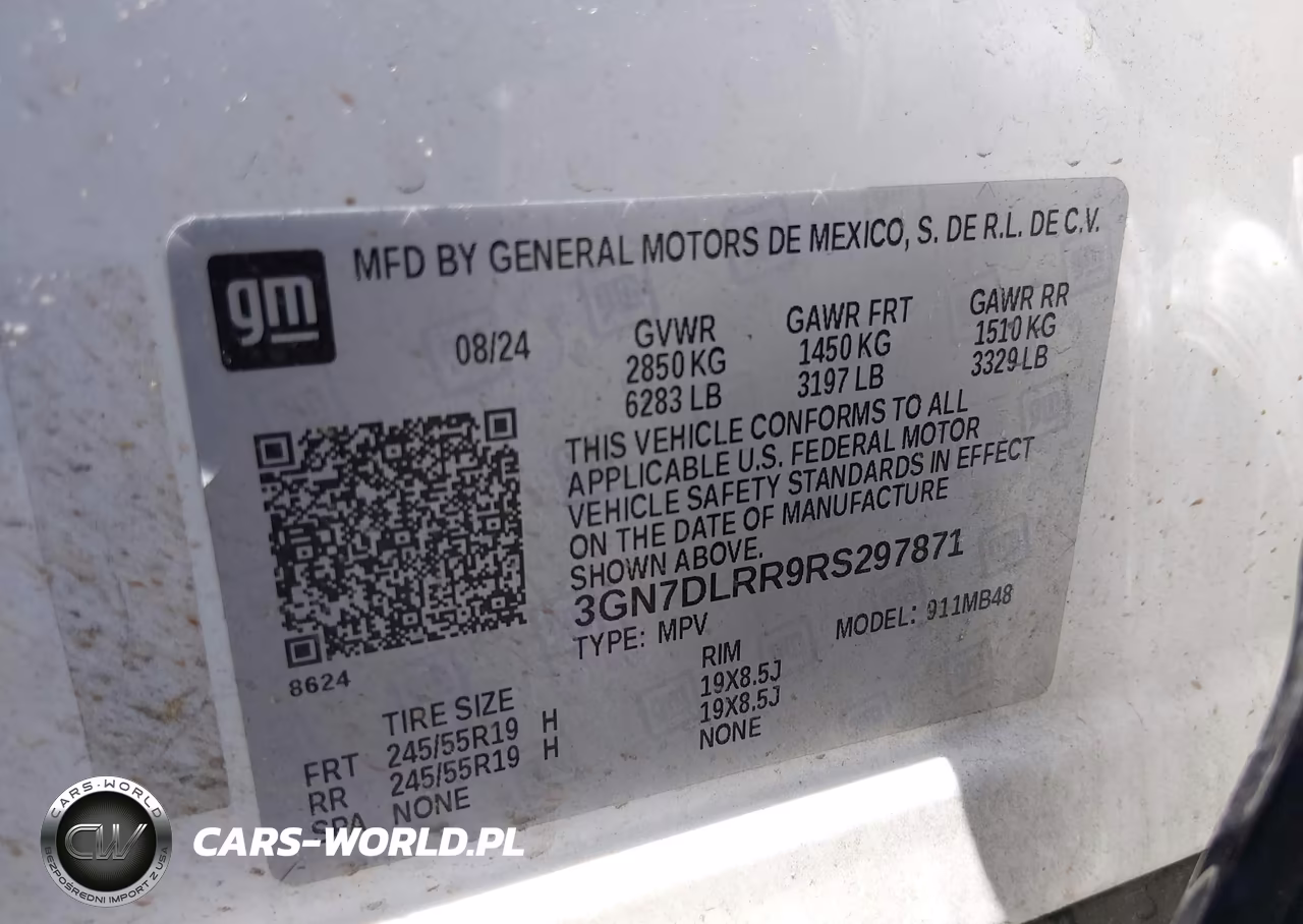 2024 Chevrolet Equinox Ev Lt VIN:3GN7DLRR9RS297871 - 9
