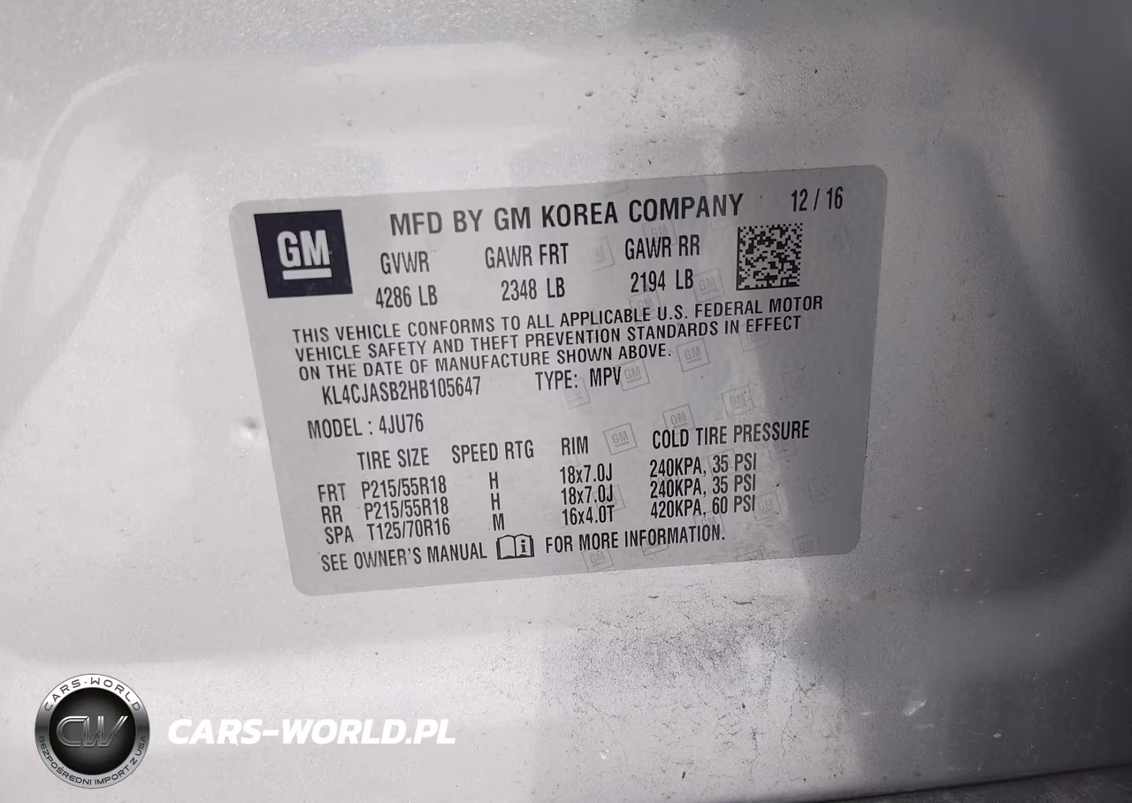 2017 Buick Encore Preferred VIN:KL4CJASB2HB105647 - 9