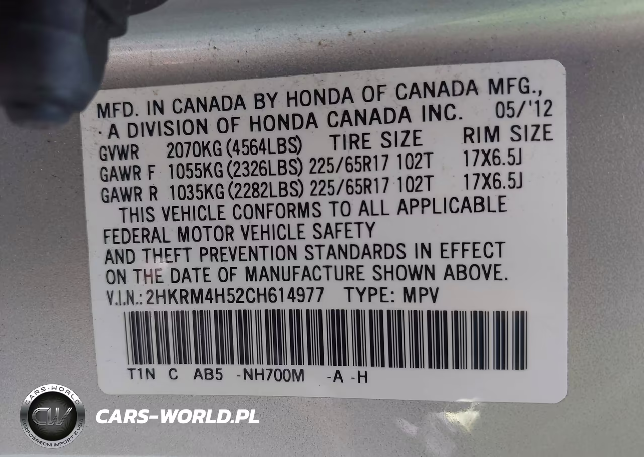 2012 Honda Cr-V Ex VIN:2HKRM4H52CH614977 - 9