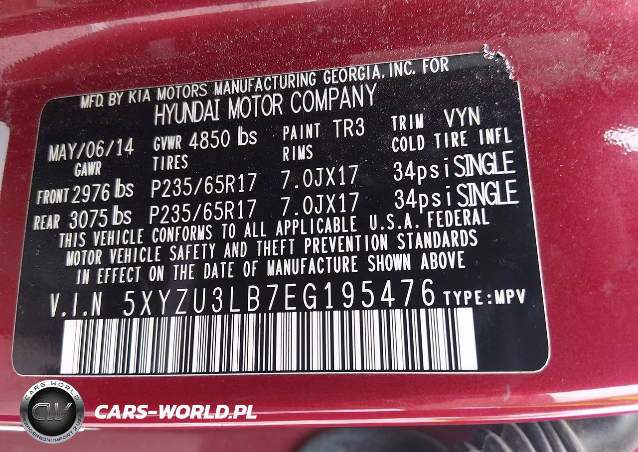 2014 Hyundai Santa Fe Sport 2.4L VIN:5XYZU3LB7EG195476 - 9