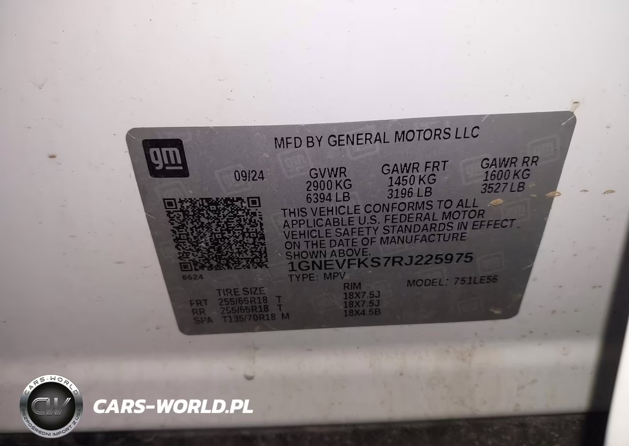 2024 Chevrolet Traverse Fwd Ls VIN:1GNEVFKS7RJ225975 - 9