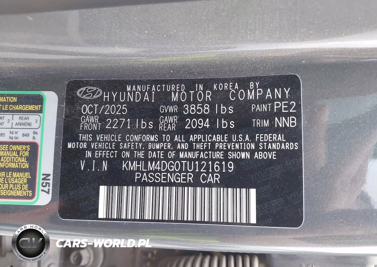 2026 Hyundai Elantra Sel Sport VIN:KMHLM4DG0TU121619 - 9