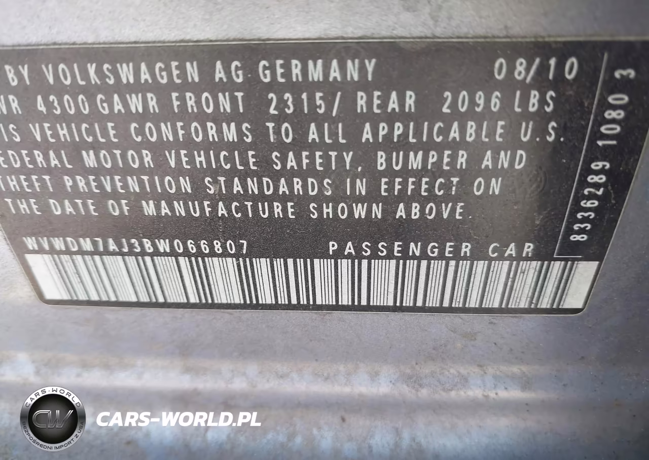 2011 Volkswagen Golf Tdi 4-Door VIN:WVWDM7AJ3BW066807 - 9