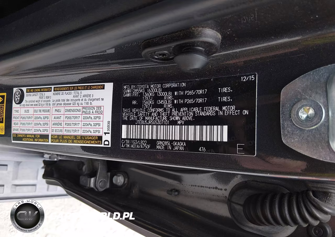 2016 Toyota 4Runner Limited-Sr5-Sr5 Premium-Trail-Trail Premium-Trd Pro VIN:JTEBU5JR5G5307101 - 9