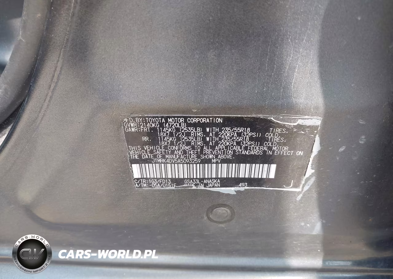 2010 Toyota Rav4 Sport V6 VIN:JTMRK4DV5A5093259 - 9