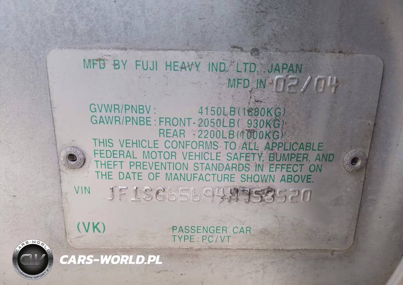 2004 Subaru Forester 2.5Xs VIN:JF1SG65694H758520 - 9