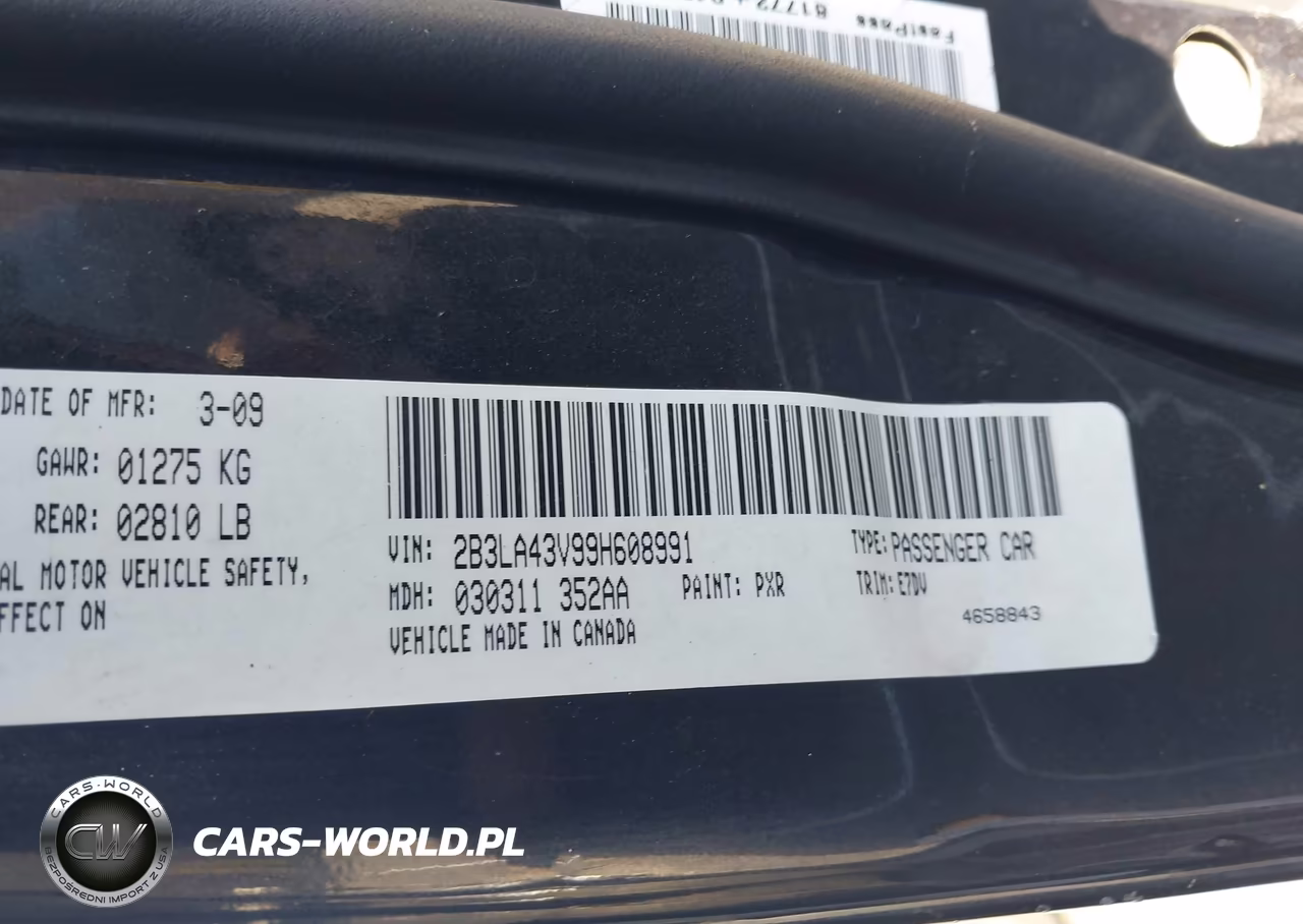 2009 Dodge Charger Se VIN:2B3LA43V99H608991 - 9