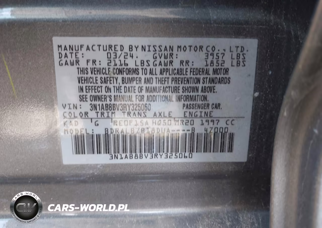 2024 Nissan Sentra S Xtronic Cvt VIN:3N1AB8BV3RY325060 - 9
