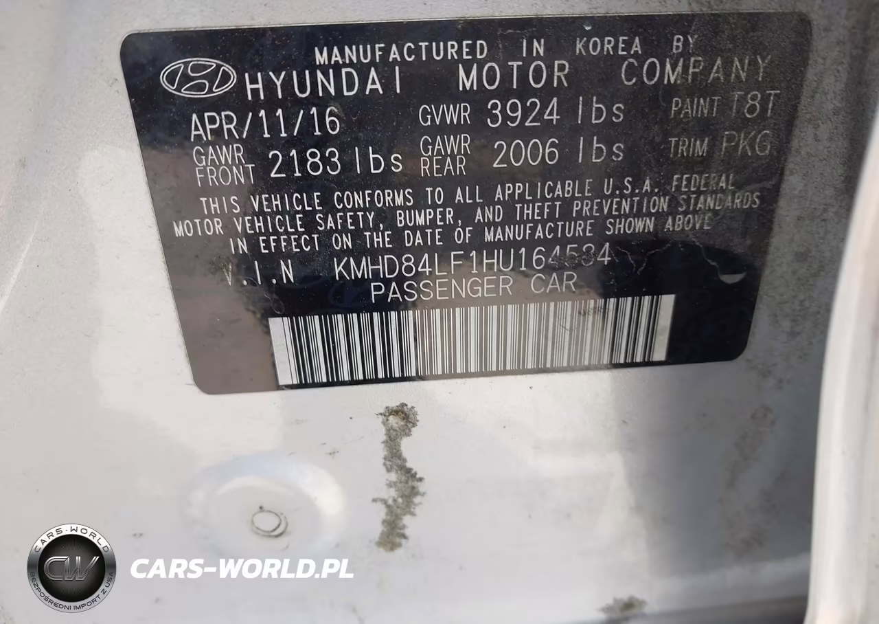 2017 Hyundai Elantra Se VIN:KMHD84LF1HU164584 - 9
