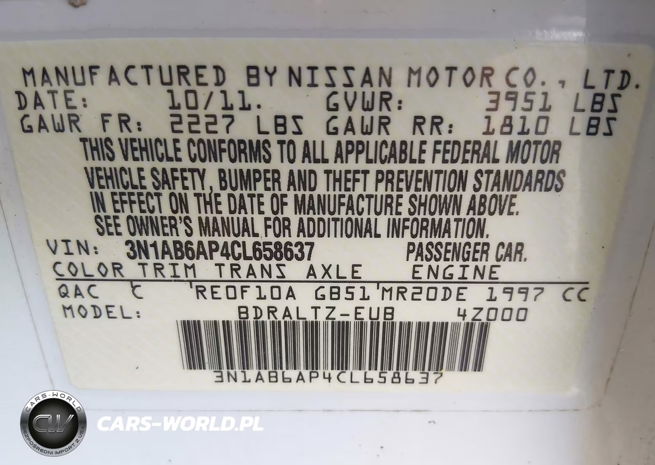 2012 Nissan Sentra 2.0 S VIN:3N1AB6AP4CL658637 - 9
