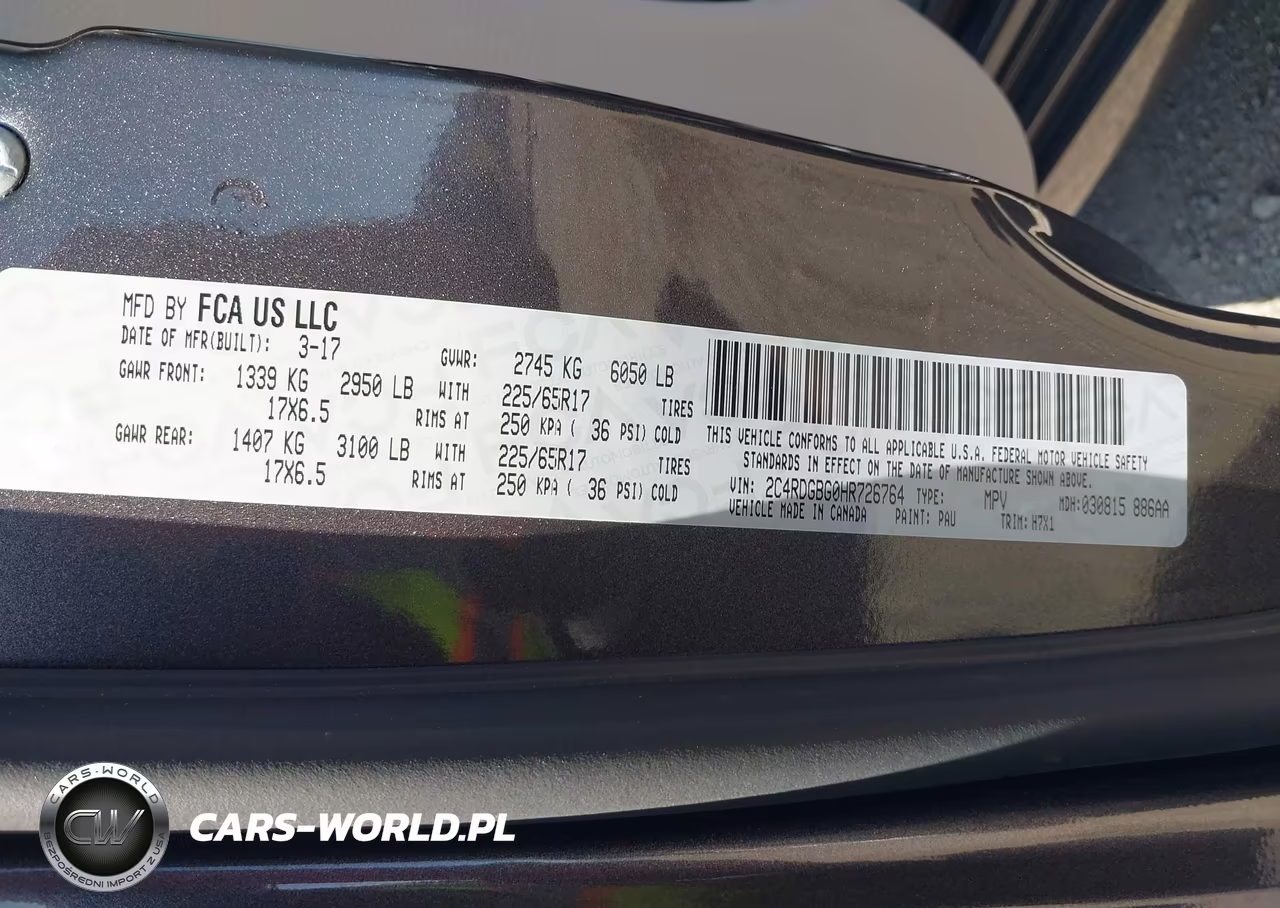 2017 Dodge Grand Caravan Se VIN:2C4RDGBG0HR726764 - 9