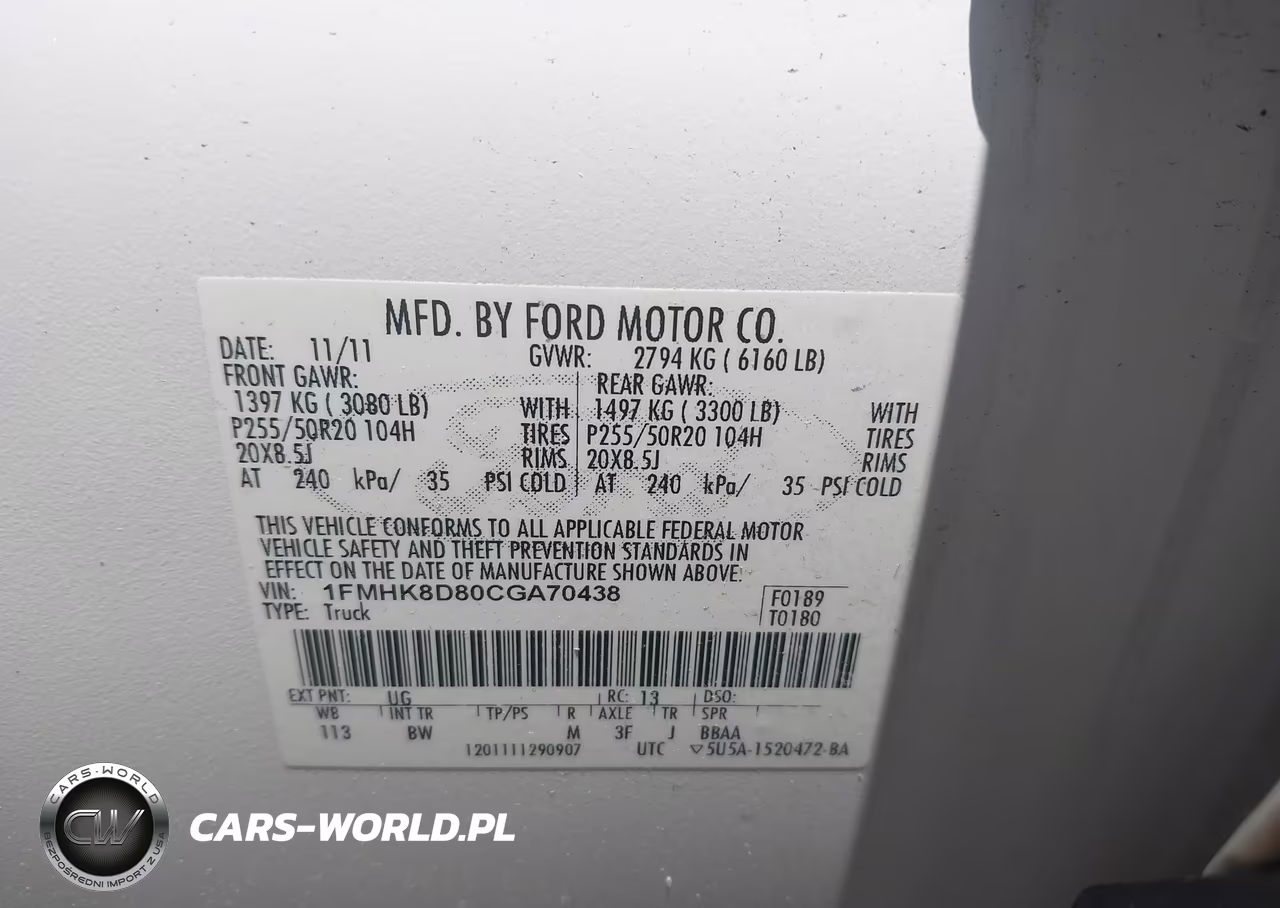 2012 Ford Explorer Xlt VIN:1FMHK8D80CGA70438 - 9