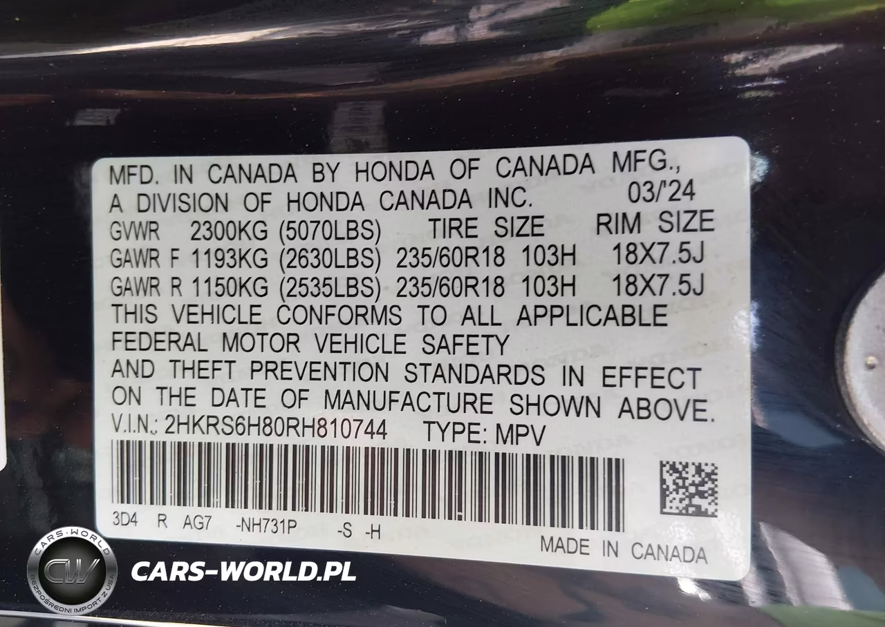 2024 Honda Cr-V Hybrid Sport-L VIN:2HKRS6H80RH810744 - 9